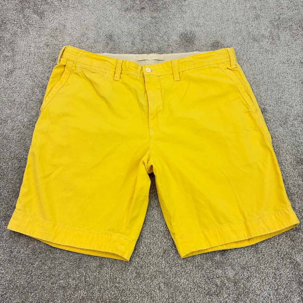 Polo Ralph Lauren Shorts Mens 40 Relaxed Fit Yellow Twill Chino (Size Tag 38)